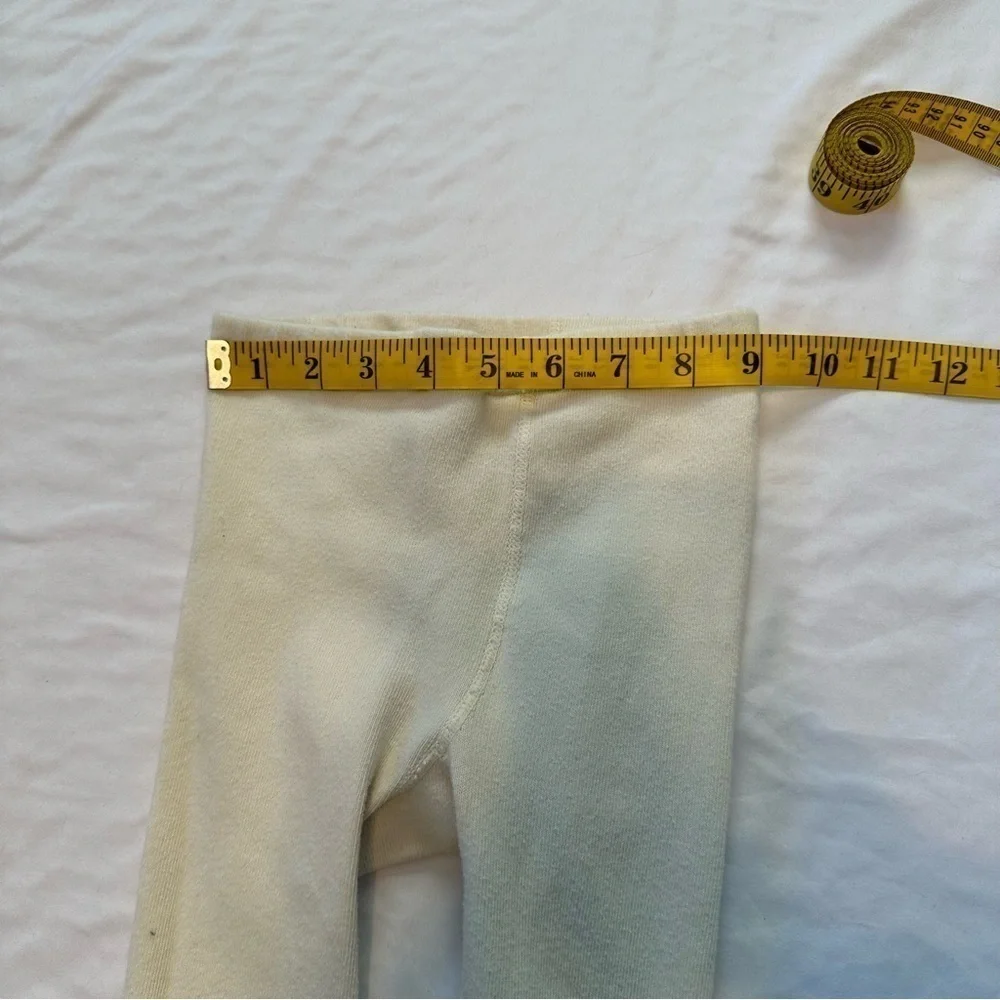 Lands End Daisy Tights Cotton & Polyester Thick Size M 10-12